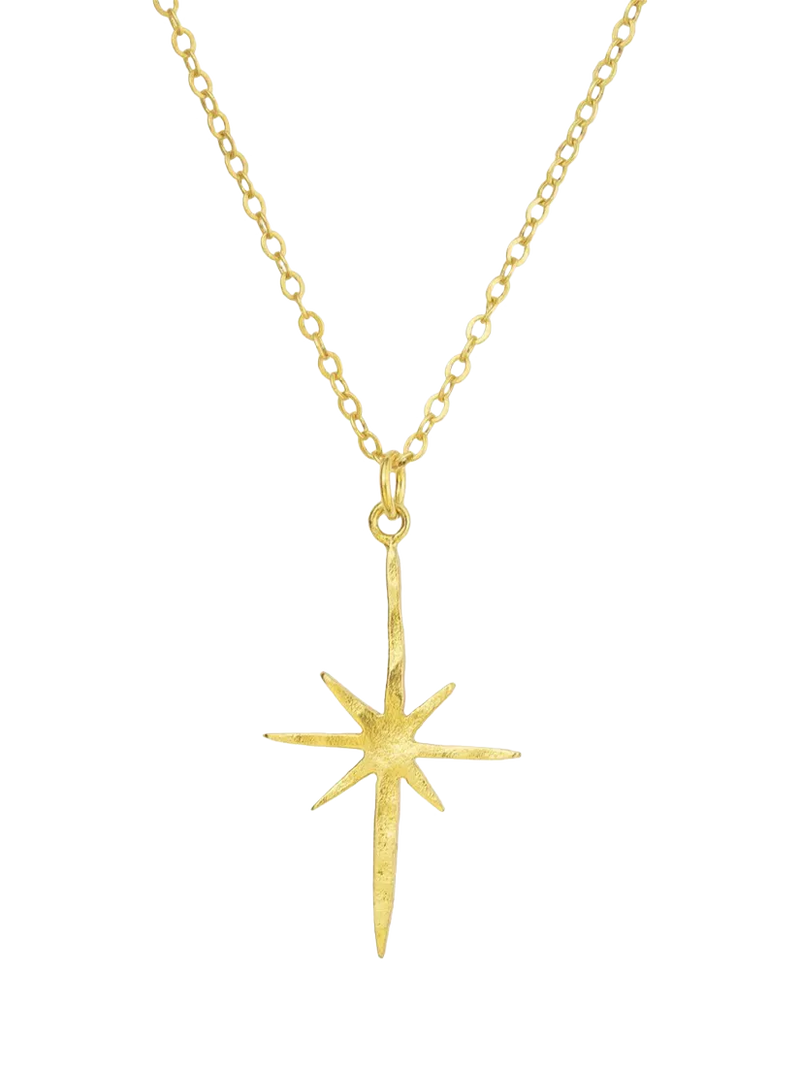 Ottoman Hands star pendant necklace gold plated, imported from the UK