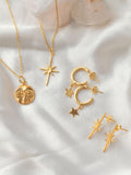 Ottoman Hands star pendant necklace gold plated, imported from the UK