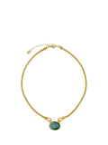 Ottoman Hands Daphne Emerald necklace in gold (British brand)