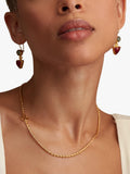 Ottoman Hands Thea snake chain necklace in gold, imported from the UK