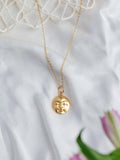 Ottoman Hands moon face pendant gold 21ct plated brass - British product