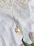 Ottoman Hands moon face pendant gold 21ct plated brass - British product