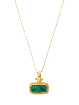 John Lewis Ottoman Hands Noa Semi Precious Emerald Pendant Necklace, Gold- Buy online at McGrocer