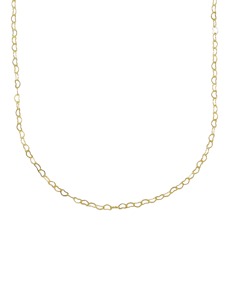 Ottoman Hands 18ct gold heart chain necklace - British product
