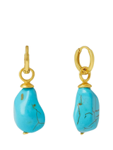 John Lewis Ottoman Hands Ava Turquoise Huggie Earrings, Gold- Buy online at McGrocer