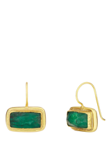 John Lewis Ottoman Hands Noa Emerald Drop Earrings Gold- Buy online at McGrocer