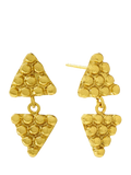Ottoman Hands Azar beaded drop earrings in gold finish - British product