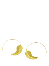 John Lewis Ottoman Hands Feather Hoop Earrings, Gold- Buy online at McGrocer