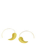 Ottoman Hands feather hoop earrings in gold - British product