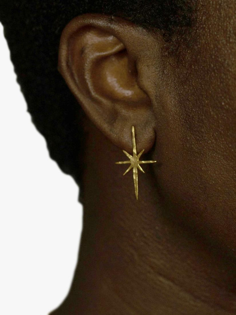 Ottoman Hands star stud earrings gold plated, imported from the UK