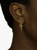 Ottoman Hands star stud earrings gold plated, imported from the UK