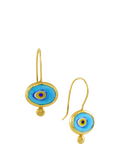 Ottoman Hands evil eye drop earrings gold-plated (British brand)