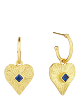 John Lewis Ottoman Hands Heart Crystal Hoop Earrings, Gold- Buy online at McGrocer