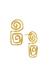 John Lewis Ottoman Hands Megara Geometric Spiral Stud Earrings, Gold- Buy online at McGrocer
