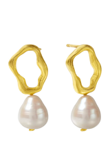 John Lewis Ottoman Hands Gloria Pearl Stud Earrings Gold- Buy online at McGrocer