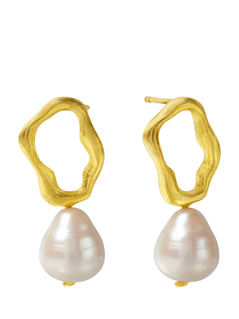 Ottoman Hands Gloria pearl stud earrings, UK version