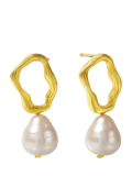 Ottoman Hands Gloria pearl stud earrings, UK version