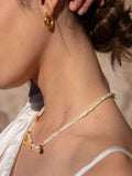 Ottoman Hands hoop earrings gold plated 2.5cm drop (British brand)