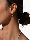 Ottoman Hands Aida gold plated hoop earrings (British brand)