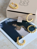 Ottoman Hands Aida gold plated hoop earrings (British brand)