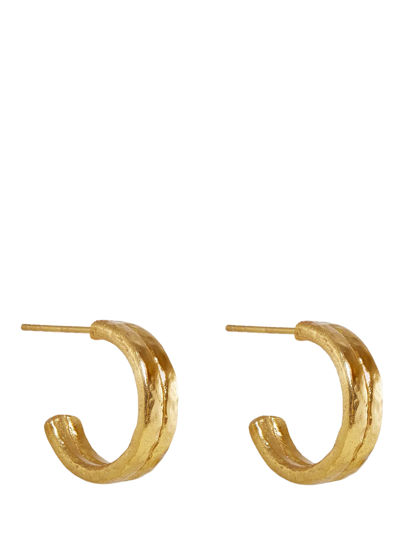 Ottoman Hands gold hoop earrings 21ct plated brass, UK version