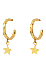 John Lewis Ottoman Hands Star Charm Hoop Earrings Gold- Buy online at McGrocer