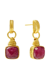 John Lewis Ottoman Hands Eleanor Semi Precious Ruby Stud Earrings, Gold- Buy online at McGrocer