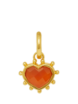 John Lewis Ottoman Hands Red Onyx Heart Charm, Gold- Buy online at McGrocer