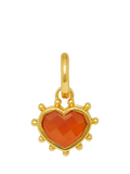 Ottoman Hands red onyx heart charm 1.5cm, UK version