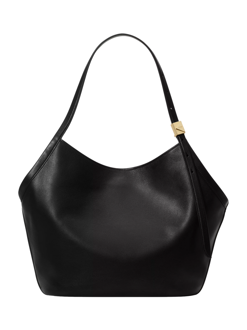 Kate Spade black Deco Tulip leather tote bag, imported from the UK