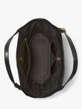 Kate Spade black Deco Tulip leather tote bag, imported from the UK
