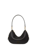 kate spade new york Liv leather slouchy shoulder bag black, UK version
