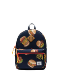 Herschel Supply Co. kids Heritage backpack burgers and fries, imported from the UK
