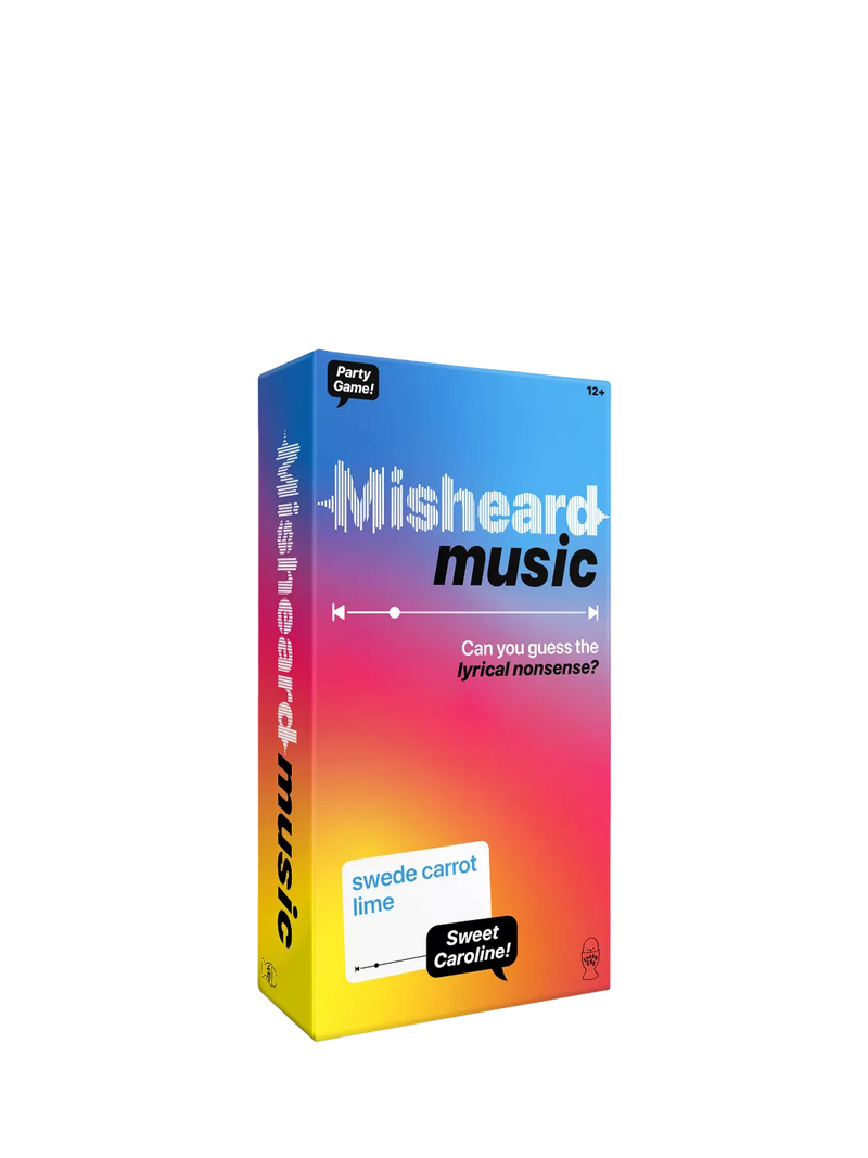 Lucky Egg Misheard Music party game for family night, UK version