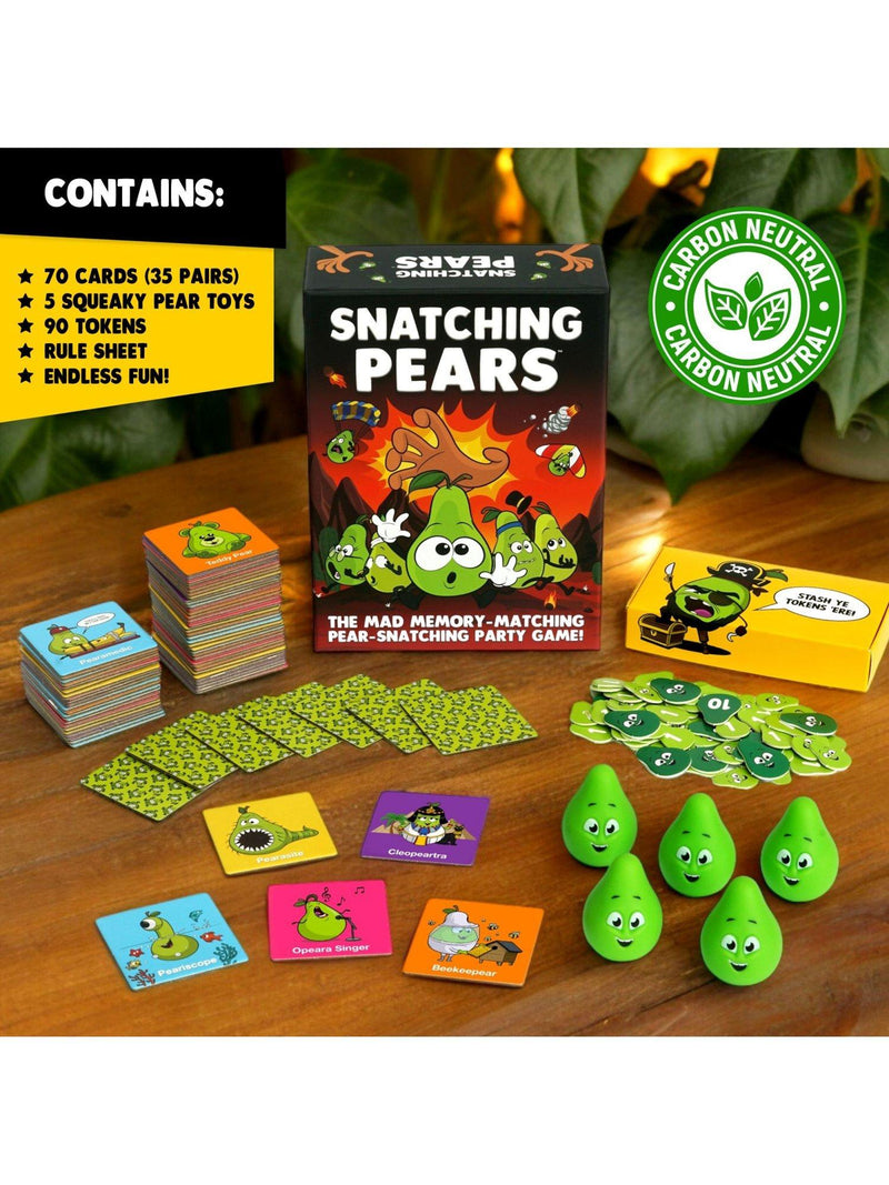 Happy Yeti Games Snatching Pears party game (British brand)