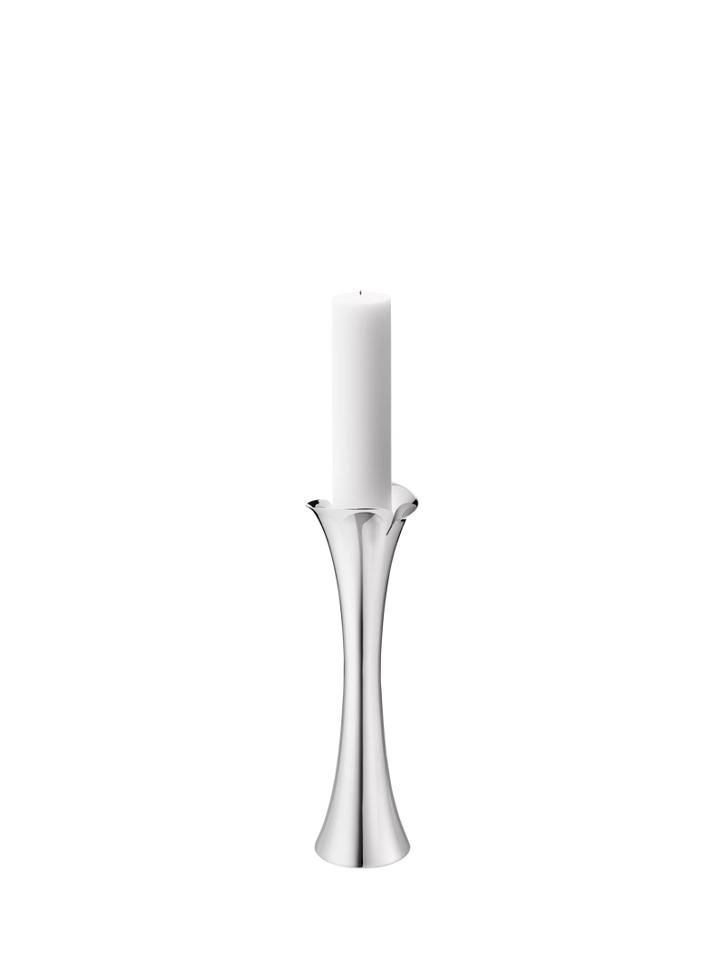Georg Jensen Bloom stainless steel floor candle holder H40cm, UK version
