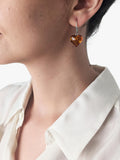 Be-Jewelled Baltic amber heart drop earrings, imported from the UK