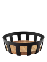 John Lewis Eva Solo Nordic Kitchen Bread Basket with Bamboo Base, Black and Natural- Buy online at McGrocer
