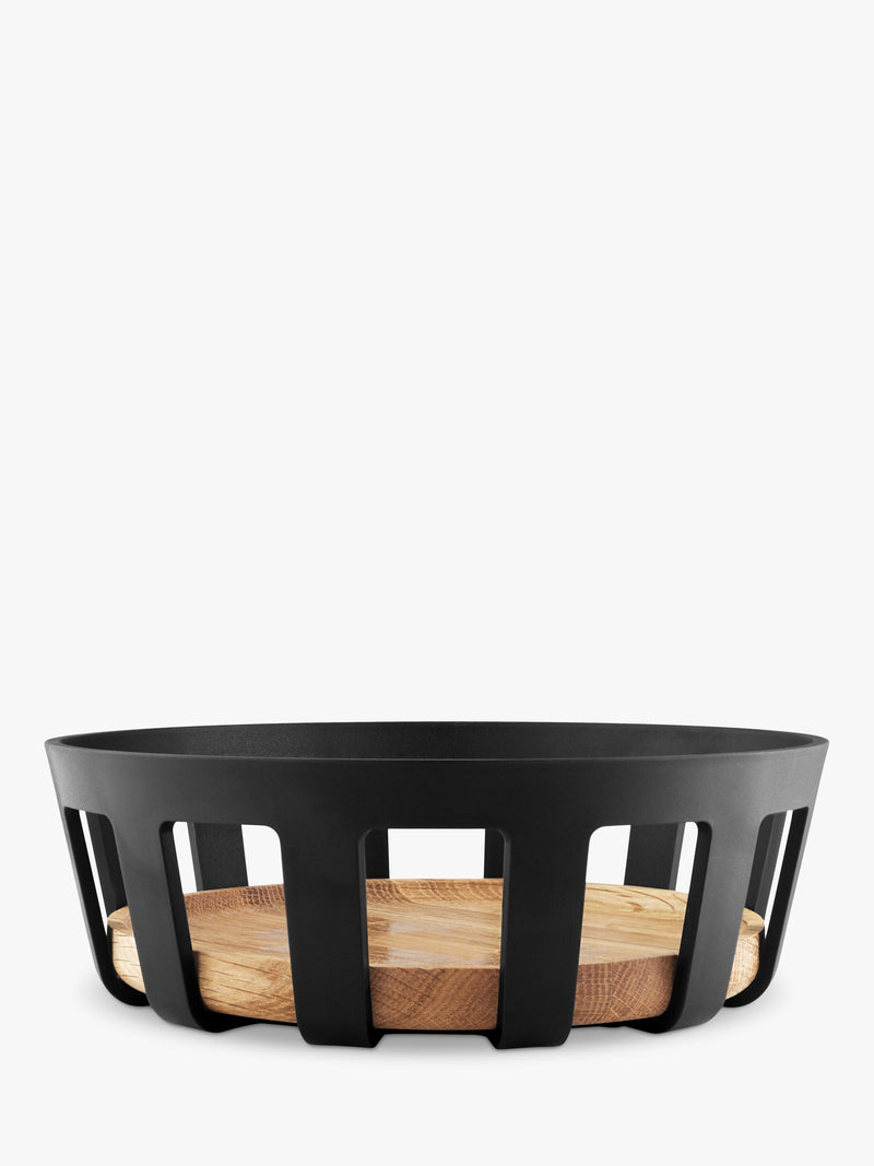 Eva Solo bread basket black/natural with bamboo base (British brand)