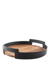 John Lewis Eva Solo Nordic Kitchen Tray with Bamboo Base, Black/Natural- Buy online at McGrocer
