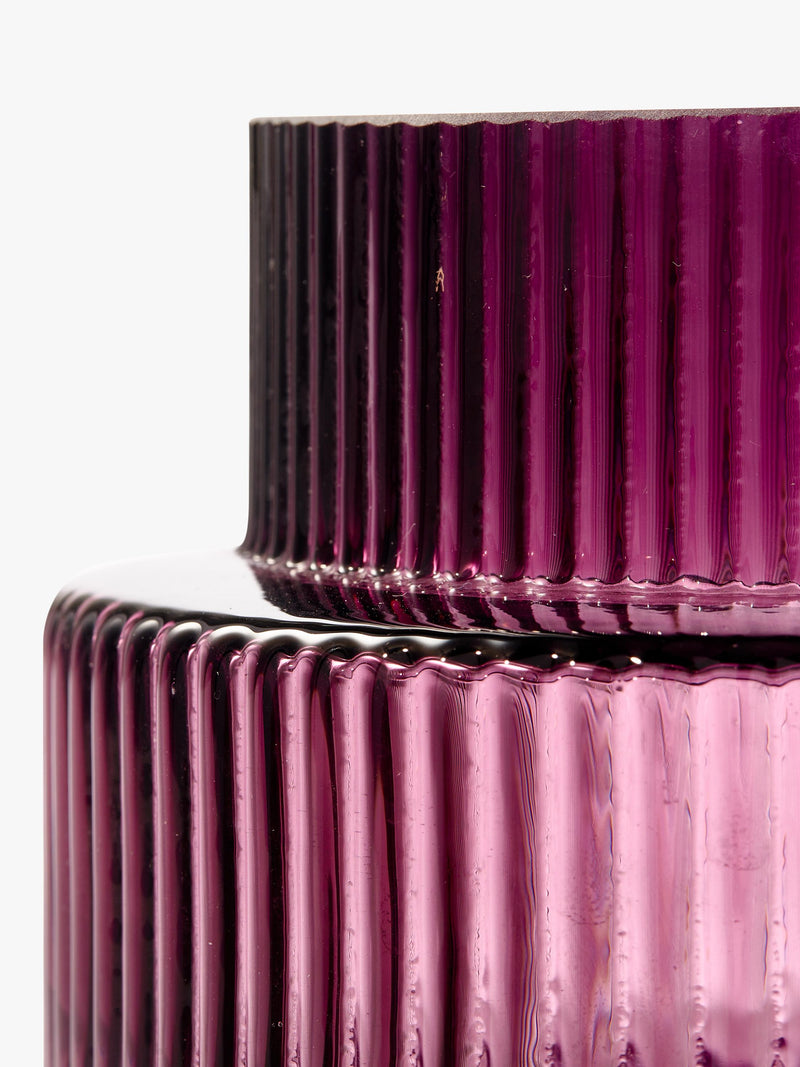 Pols Potten Glass Candle Holder Steps Purple - British product