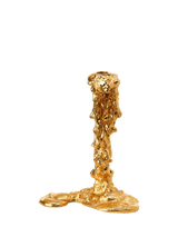John Lewis pols potten Drip Large Candle Holder, Gold- Buy online at McGrocer