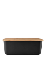 John Lewis Eva Solo Bamboo Lid Bread Bin, Black- Buy online at McGrocer
