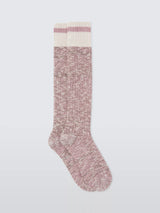 John Lewis John Lewis Melange Knee High Socks, Pink- Buy online at McGrocer