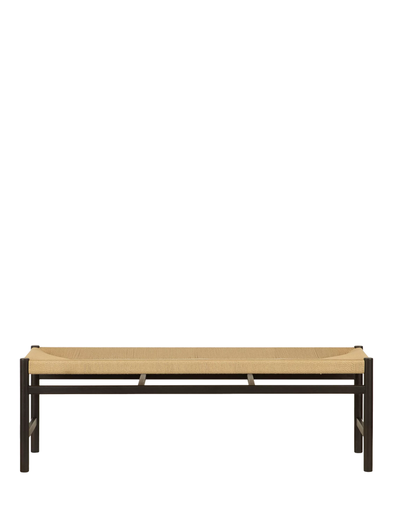 John Lewis Reed Dining Bench, Black