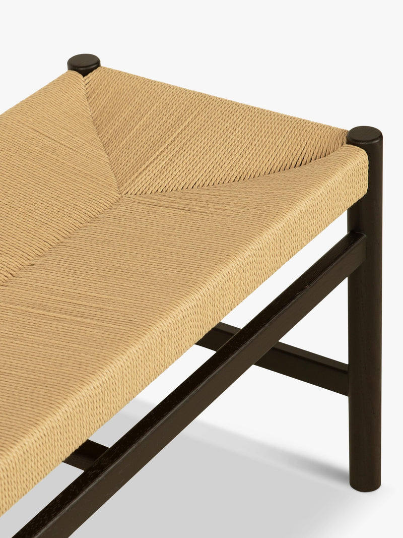 John Lewis Reed dining bench oak paper cord seat, imported from the UK