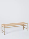 John Lewis Reed dining bench oak paper cord seat, imported from the UK