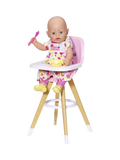 Baby Born doll highchair modern pink seat fits 43cm dolls, UK version