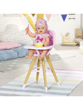 Baby Born doll highchair modern pink seat fits 43cm dolls, UK version