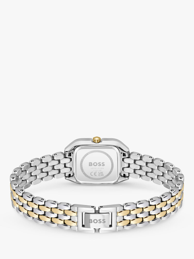 HUGO BOSS Mae Petite green dial bi-colour watch - British product